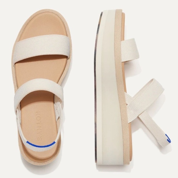 Rothy’s Lightweight Wedge Sandal - Salt, Size 8.5 - Picture 2 of 6